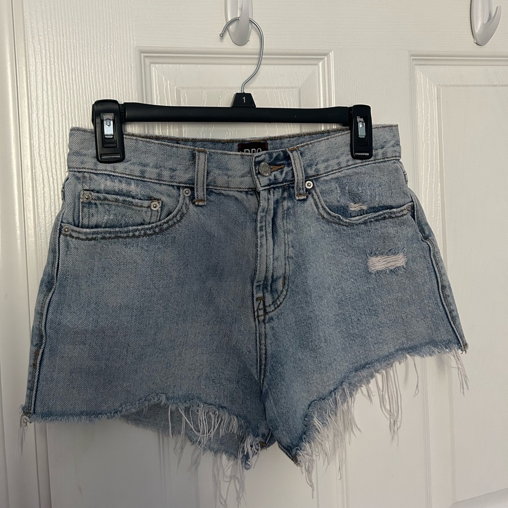 BDG Urban Outfitters Girlfriend High Rise Shorts - Blue Denim